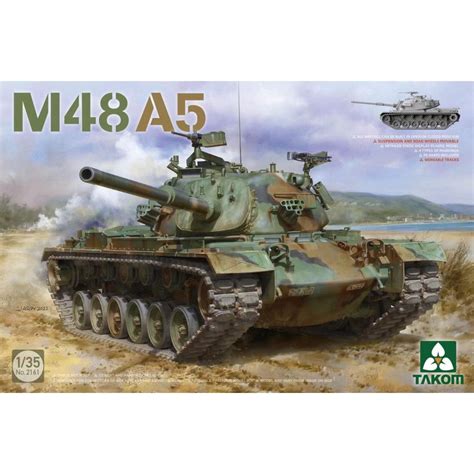 Takom TAK2161 1:35 M48A5 Patton Tank Model Military Kit