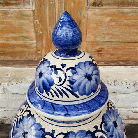 Glazed Blue Pottery Bell Vase With Lid – Canggu & Co