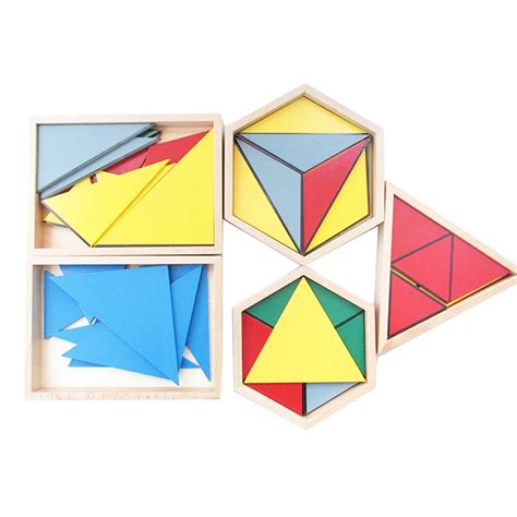 Montessori Sensorial Materials Triangle Montessori Educational Learning Toys for Toddlers ...