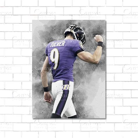 Justin Tucker Baltimore Ravens Poster Canvas Frame Kids - Etsy