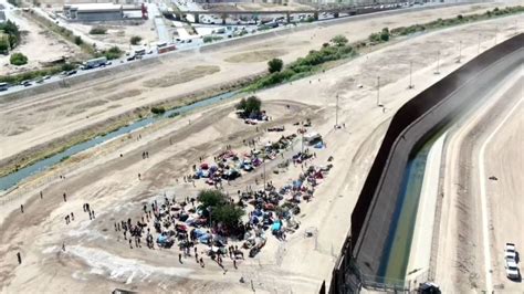 Migrant encampment spotted on US side of border in El Paso's Lower Valley