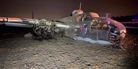 Three injured in B-25 “Old Glory” warbird crash landing in California - The Aviation Geek Club