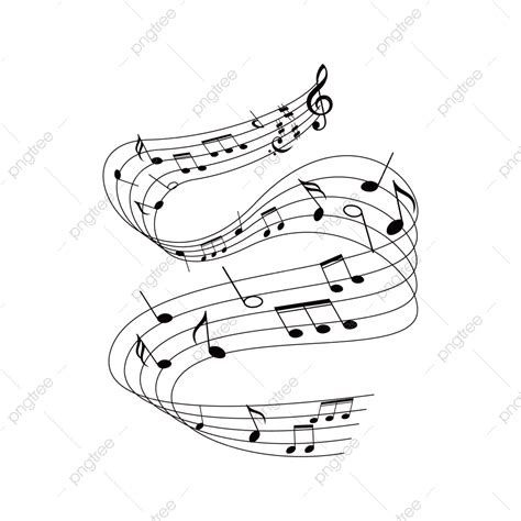 Music Note Vector Design Images, Wave Music Note, Wave Drawing, Note ...