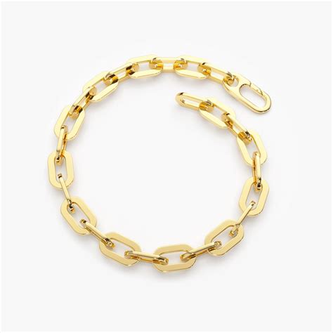 Gold Bracelet / 14k Gold Link Bracelet / 14k Gold Chain - Etsy