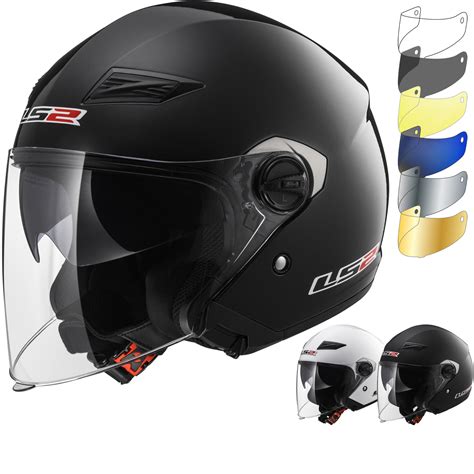 LS2 OF569 Track Solid Open Face Motorcycle Helmet & Visor - New Arrivals - Ghostbikes.com