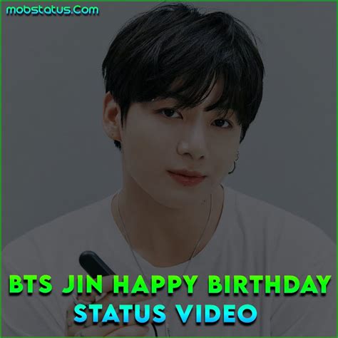 BTS Jin Happy Birthday Status Video Download , 4k Full Screen