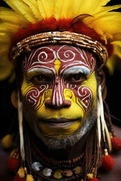 Premium AI Image | Huli Papua New Guinea The Huli are one of the most ...