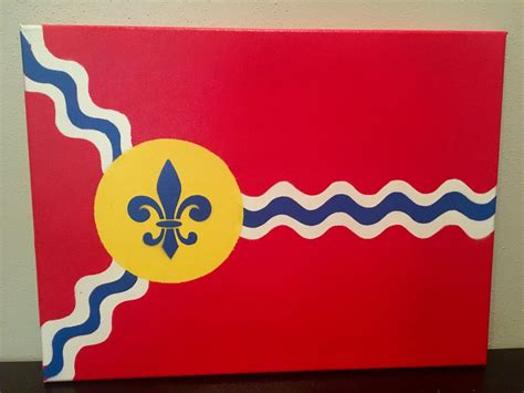 Flag of St. Louis Custom Painted Canvas Wall Art Decor | Etsy | Canvas ...