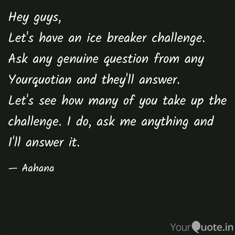 Best icebreaker Quotes, Status, Shayari, Poetry & Thoughts | YourQuote