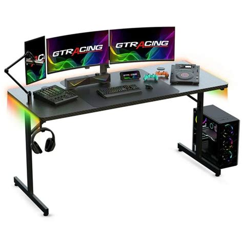 55" Large RGB Gaming Desk