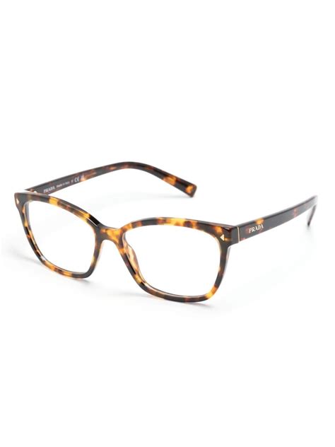 Prada Eyewear Tortoiseshell cat-eye Frame Glasses | Brown | FARFETCH