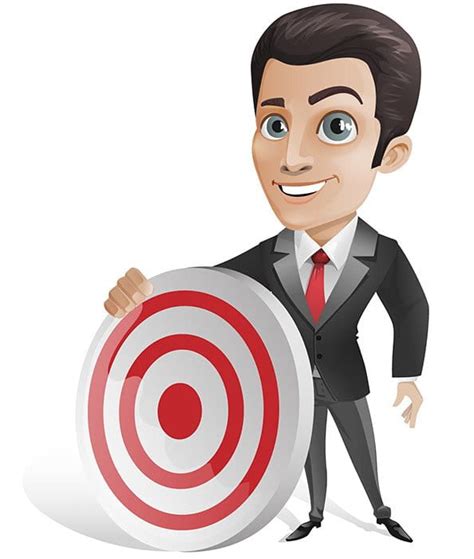 Free Businessman Vector Character Holding a Target ai | UIDownload