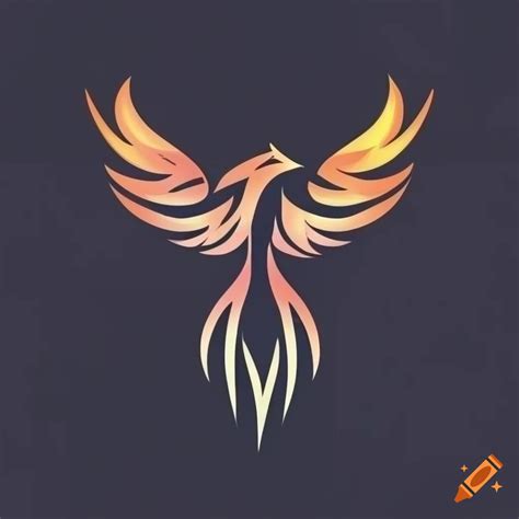 Sleek and modern phoenix logo design on Craiyon