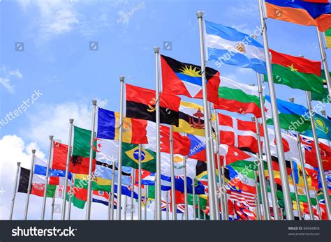 International Flags Blowing Wind Stock Photo 88994803 - Shutterstock