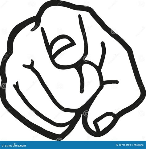 Finger pointing at you stock vector. Illustration of icon - 107164450