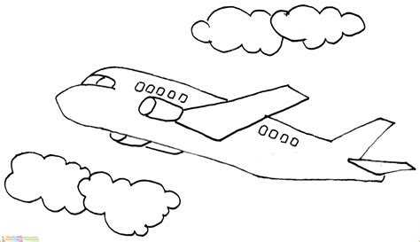 √Gambar Mewarnai Pesawat TK, Paud dan SD Terbaru 2020 - Marimewarnai.com