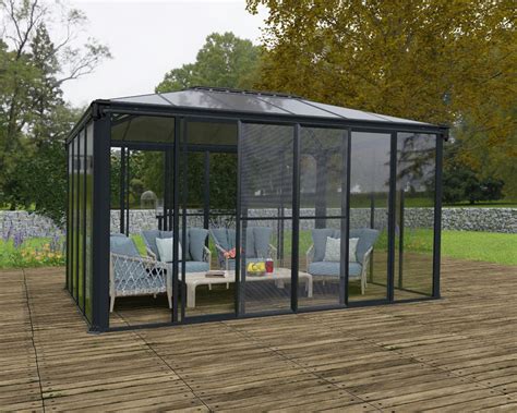 Ledro™ 4300 14 ft. x 10 ft. Enclosed Garden Gazebo | Palram-Canopia