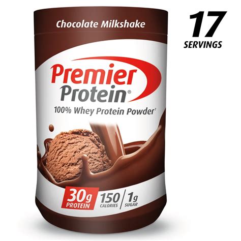 Premier Protein 100% Whey Protein Powder, Chocolate Milkshake, 30g ...