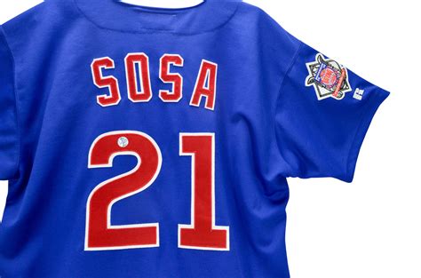 Lot Detail - 1999 Sammy Sosa Signed and Game-Worn Cubs Alternate Blue ...