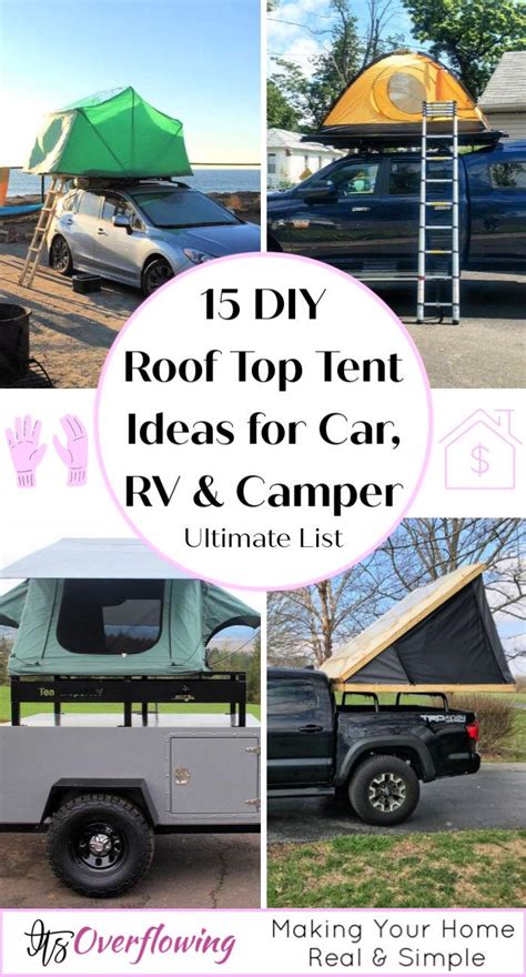 15 DIY Roof Top Tent Ideas for Car, RV, and Camper