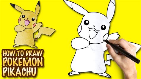 How to draw Pokemon Pikachu - Easy step-by-step drawing lessons for ...