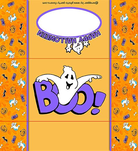 Free Printable Friendly Ghost Candy Bar Wrapper - Halloween Chocolate Bars