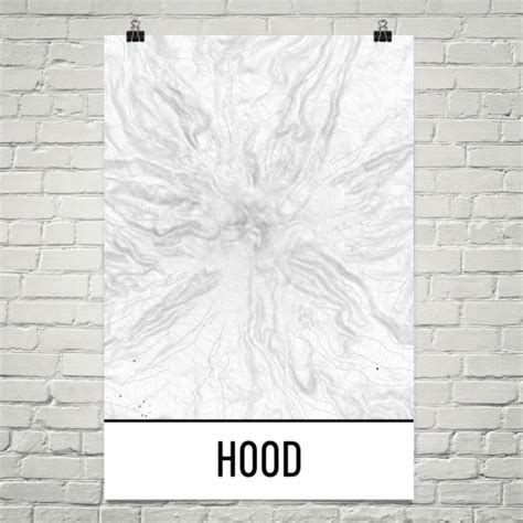 Mount Hood Topographic Map Art – Modern Map Art