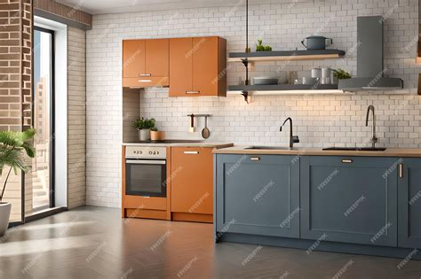 Premium AI Image | a kitchen with a stove, oven, and stove.