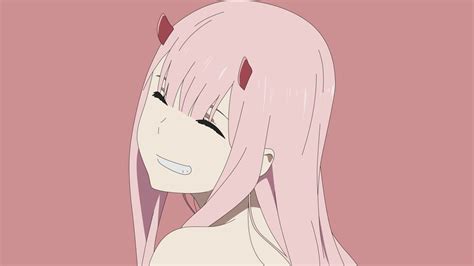 darling in the franxx zero two closing eyes with light brown background 4k hd anime Wallpapers ...