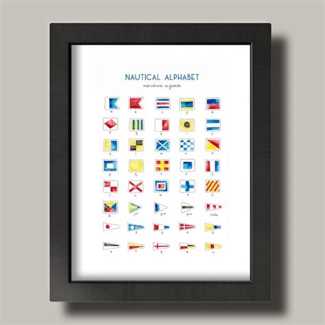 Nautical Flag Alphabet Print - Etsy