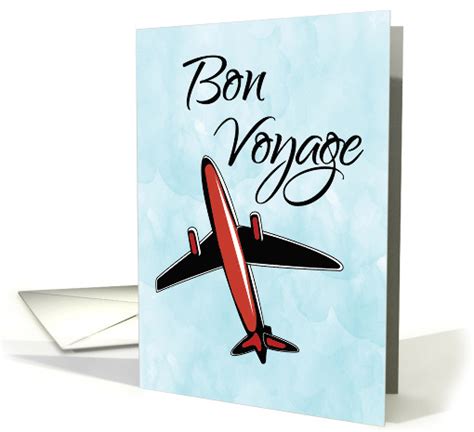 Bon Voyage Airplane in Blue Sky card (1504068)