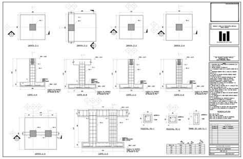 Plano de cimentación - Desarrollo esc