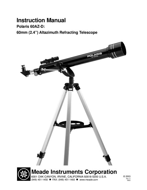 Download free pdf for Meade Telestar 60AZ-A Telescope manual