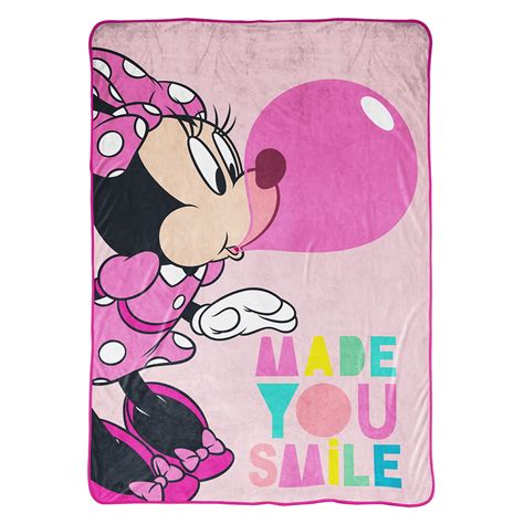 Minnie Mouse Made You Smile Kids Blanket, 62 x 90, Pink, Disney - Walmart.com