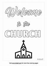 Free Welcome To Church Coloring Page  Printables Kidadl sketch template