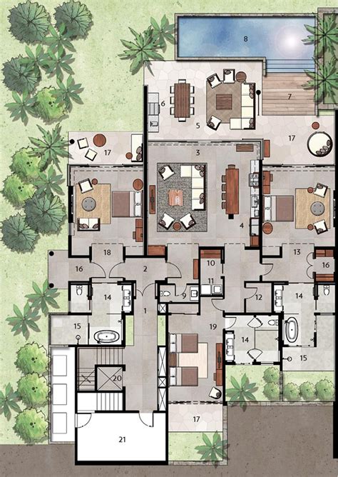 Simple Luxury Villa Plan Placement - JHMRad