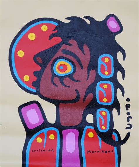 Oji Cree Boy - Christian Morrisseau - Woodland Artist - Original Art by ...