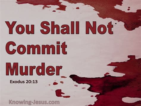 You Shall Not Kill Commandment