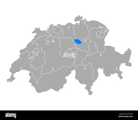 Map of Zug in Switzerland Stock Photo - Alamy