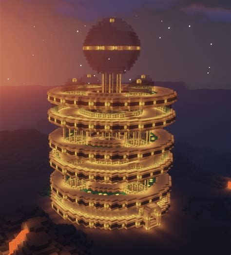 Easy Large Futuristic Tower - Minecraft Futuristic Build - Sci-Fi Minecraft Map