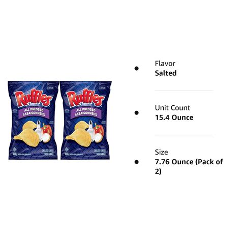 Ruffles All Dressed Potato Chips 220g (2-Pack) - Buy Online Now