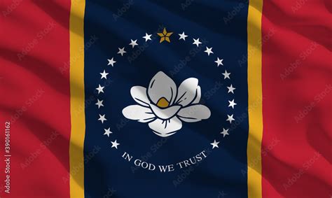 New Mississippi Magnolia Flag Stock Photo | Adobe Stock