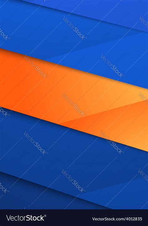 Abstract layout blue orange folder design template