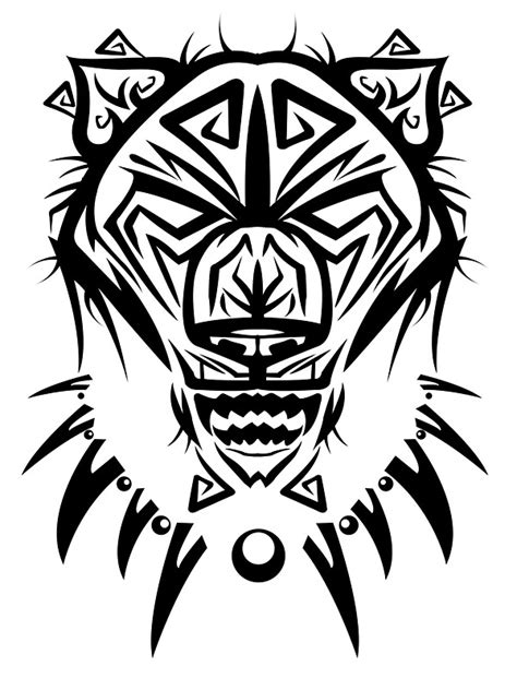 "Fierce Tribal Bear T-shirt Design (Black)" Stickers by chief9928 | Redbubble