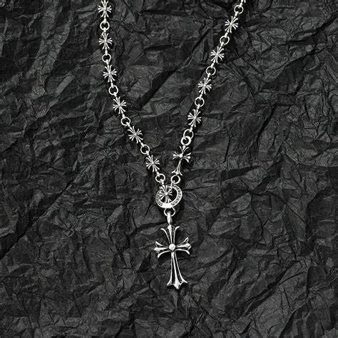 Chrome Hearts Style Necklace Cross Pendant Necklace Gothic - Etsy