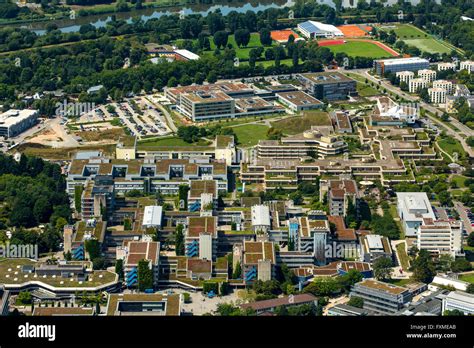 Aerial view, Campus University of Heidelberg, University of Heidelberg on the campus, Heidelberg ...