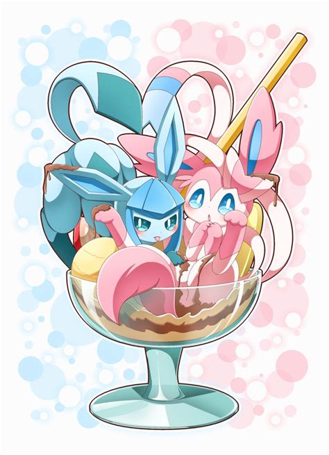 #Glaceon #Sylveon Eevee Cute, Pokemon Eeveelutions, Eevee Evolutions, Jigglypuff, Pokemon Comics ...