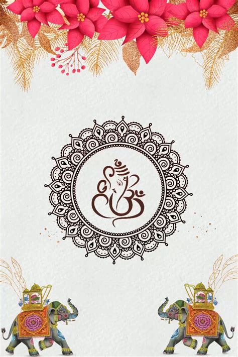 Ganpati bappa invitation card ganesh chaturthi invite – Artofit