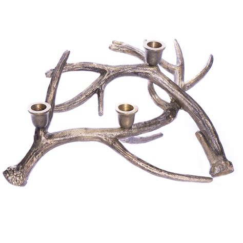 Gold Deer Antler Candle Holder | Peter Corvallis Productions - Tent ...