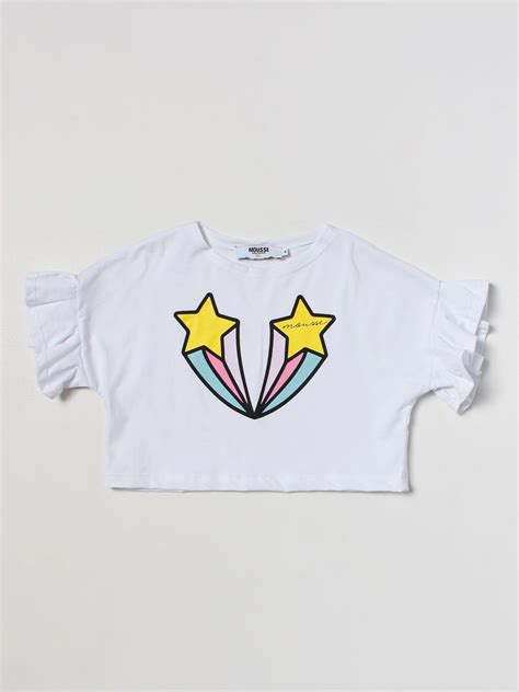 MOUSSE DANSLABOUCHE KIDS: t-shirt for girls - White | Mousse Danslabouche Kids t-shirt MKTSC268 ...